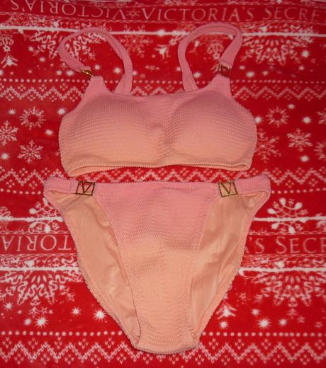 Lososové ombré dvojdílné plavky victorias secret, victoria's secret,s