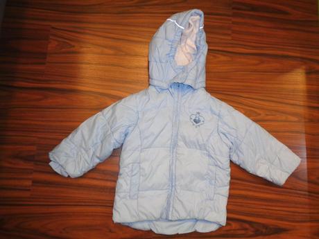 Krásná modrá zimní bunda 86/92, outfit,86