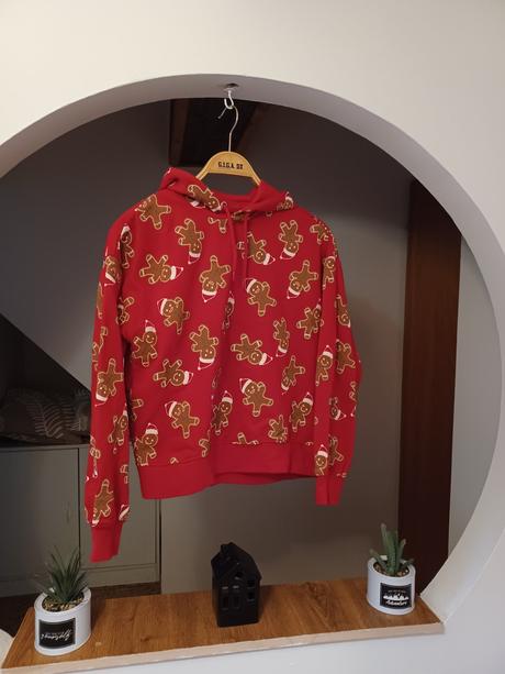 Vánoční mikina s perníčky 158/164, xs/s, esmara,164