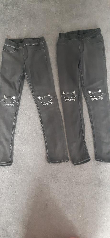 2 x jegginy hm - již jen jedny, h&m,134