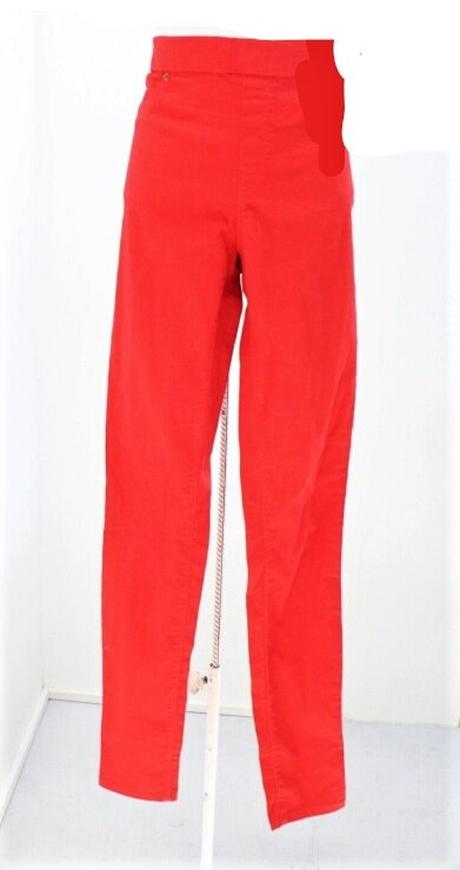 Červené jeggíny - vel.l-max.xl, h&m,l