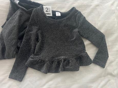 Nový slavnostní set kalhoty s halenkou vel 116/5-6, 116