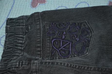 Elastické džíny, rifle, s výšivkou, tik & tak,110