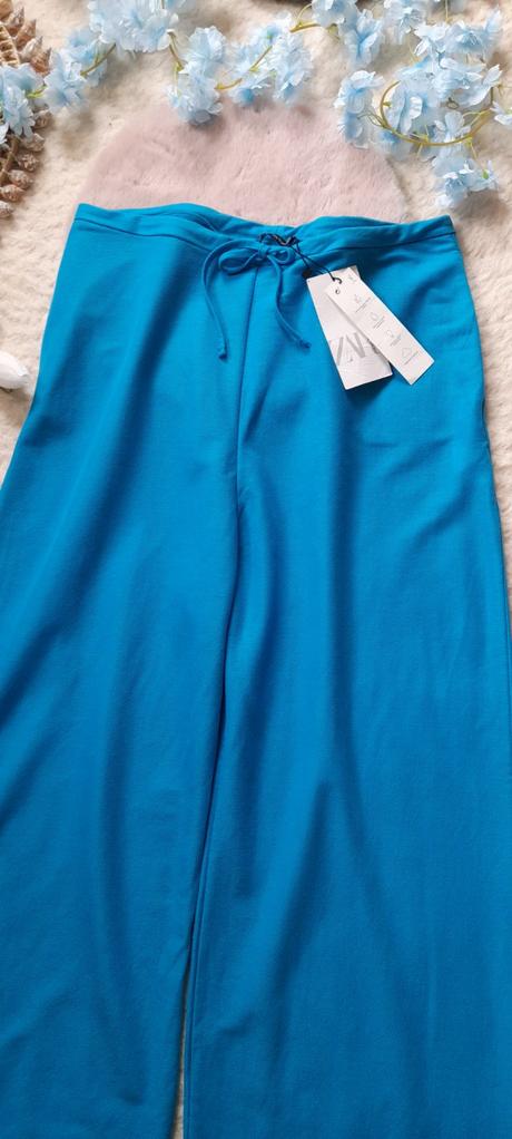Zara letní široké kalhoty wide leg, zara,l