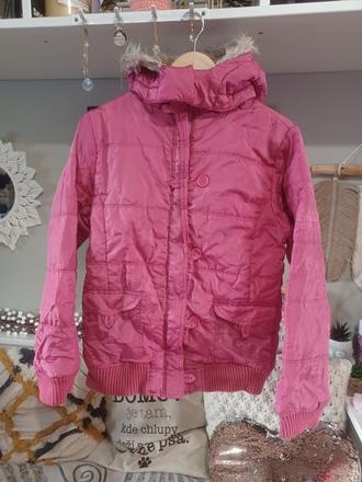 Růžová zimní bunda 170 / s-m, yigga,170