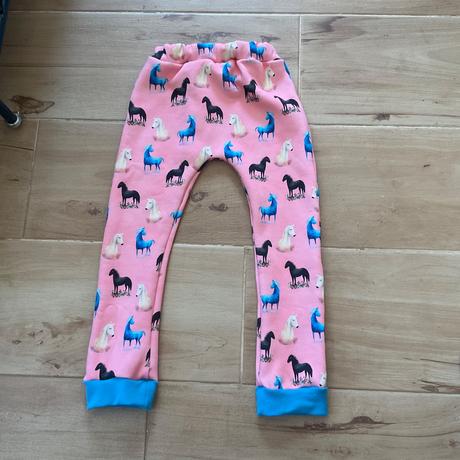 Dívčí handmade baggy- koníci/jednorožci- 110/116, 110