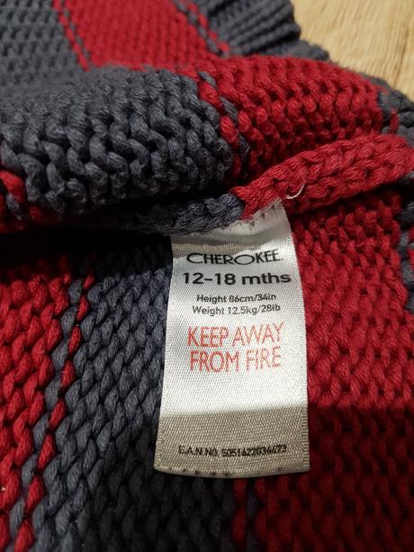 Krásný svetr na zip vel.12-18 měs.značky cherokee, cherokee,86