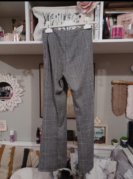 Kostkované kalhoty do zvonu h&m, h&m,158