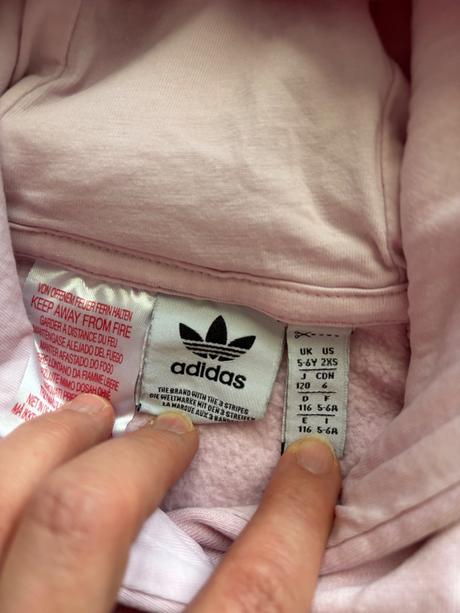 K1/ mikina růžová adidas - v.5/6 let, adidas,116