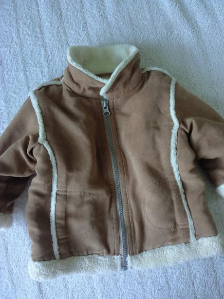 Kabátek s kožíškem, h&m,74