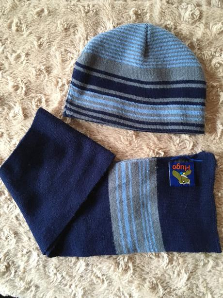 Set - čepice a šála (80/86) top stav, 86