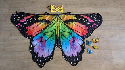 Ka119 kostým motýlí křídla, motýl vel. 4 - 6 let,