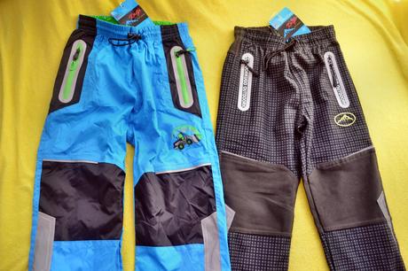 2x nové jarní kalhoty šusťák a bavlna,98/104, kugo,98 / 104
