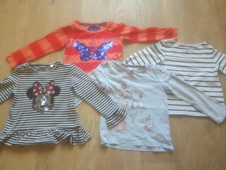 Sada 3x tričko s dlouhým rukávem 110/116, 110