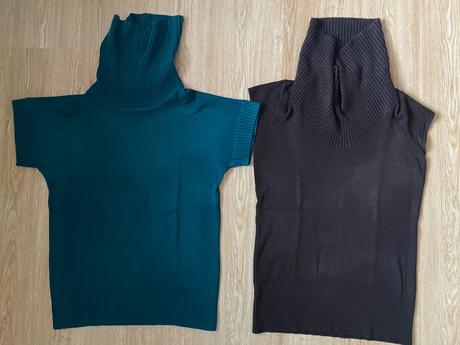 Dámské tuniky s rolákem a krátkým rukávem - camaie, camaieu,m