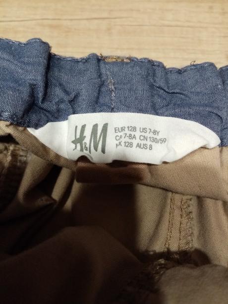 2x kalhoty hm vel. 128, h&m,128