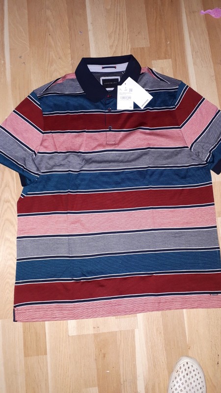 Pruhované, prouzkovane tričko polo xl, c&a,xl