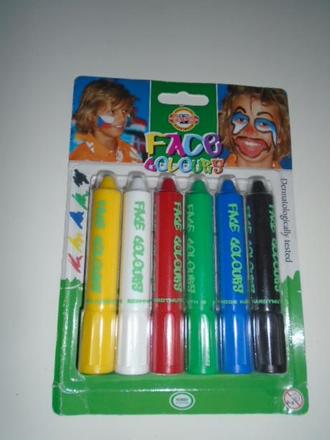 Barvy na obličej 6 ks,