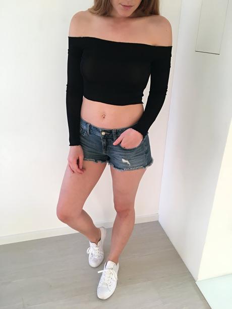 Tílko/ crop top h&m, vel. s, h&m,s