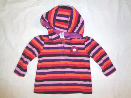 Nádherná pruhovaná flízová mikina, c&a,74