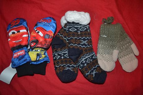 2x silné kvalitní rukavice v.116-122,ponožky silné, disney,116 / 122