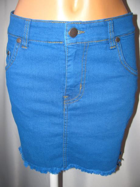 Džínová, elastická sukně-prettylittlething, 36