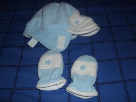 Flísová čepice s kšiltem + rukavice, old navy,80