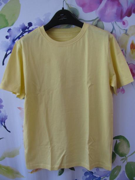 Bavlněné žluté tričko,unisex, f&f,146