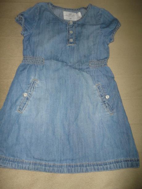 Supr riflové šaty hm, vel. 4-5 let, h&m,110