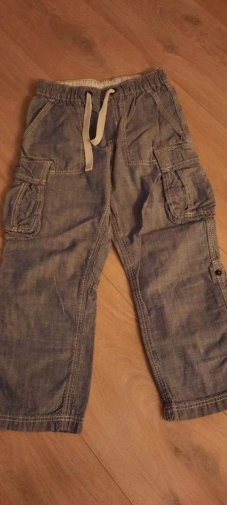 Chlapecné bavlěné kalhoty, regulace 7/8, h&m,134