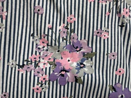 Dívčí pruhované šaty s květinami, vel. 134/140, 134