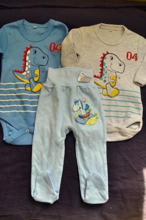 2x body a 1x polodupačky, 68/74, 68 / 74