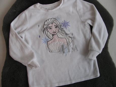 Bílá sametková mikina ledové království elza, disney,122