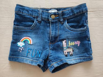 Džínové kraťasy vel. 110, 110