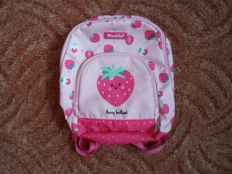 Růžový batoh batůžek s jahůdkou, safta