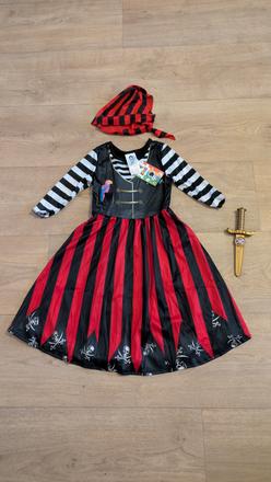 Ka153 karnevalový kostým pirátka vel. 4 - 6 let, 