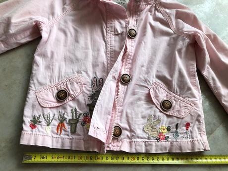 Růžová bunda kapuce jaro next 2-3r., 98cm zajíček, next,98