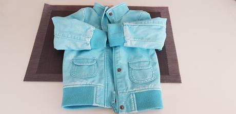 Dětská luxusní kožená tyrkysová bunda topo mini 80, topomini,80