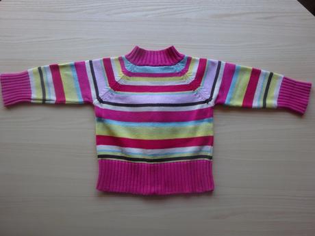 Svetr s proužky na zip, vel. 86, h&m,86