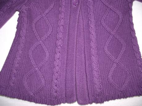 Přízový tmavě fialový svetřík zn. miniclub, miniclub,98