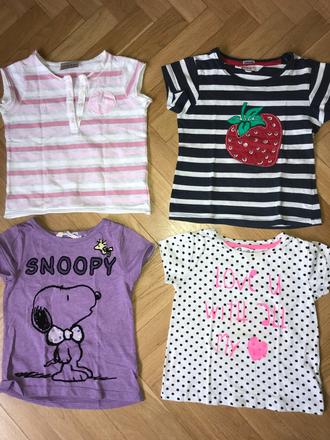 4x bavlnené tričko, next,h&m, girl2girl,cubus, next,98
