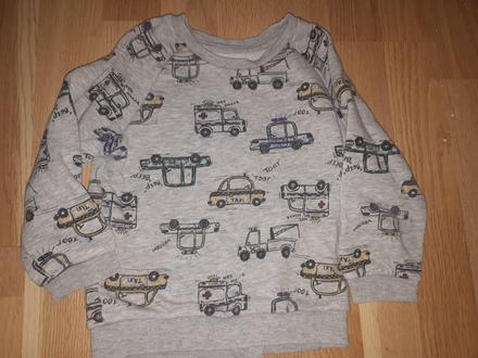 Šedá mikina s auty 92, 92