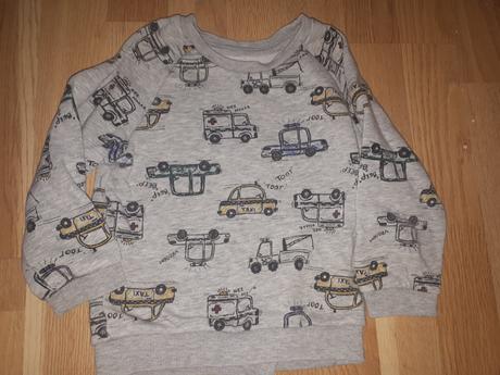 Šedá mikina s auty 92, 92