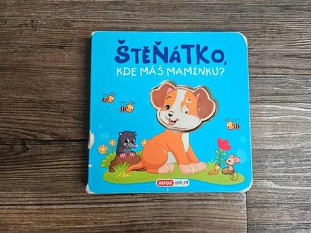 Dětská kniha knížka pískací leporelo štěňátko kde, 