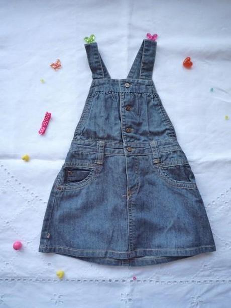 Džínová sukně s laclem, obaibi,74