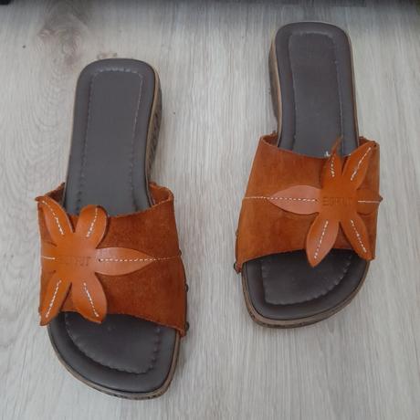 Dámské pantofle s kytkou, vel. 37 (délka 24 cm), esprit,37