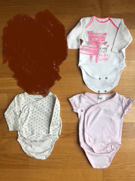 Set 3 ks body - 0-1 mes, 1-2 mes, h&m,56