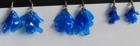 Naušnice z petlahví - modré,