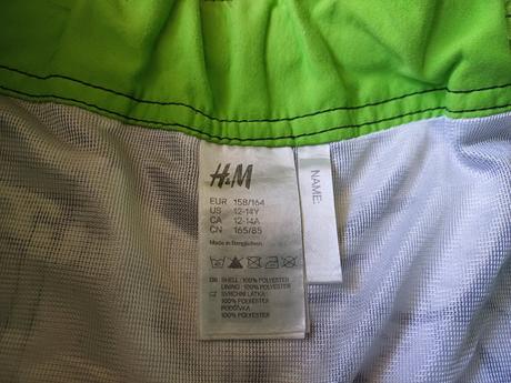Kraťasy, plavky, chlapecké, vel.158/164, h&m,158