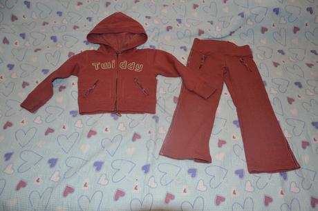 Teplejší tepláková souprava, barva světl. cihlová, 110